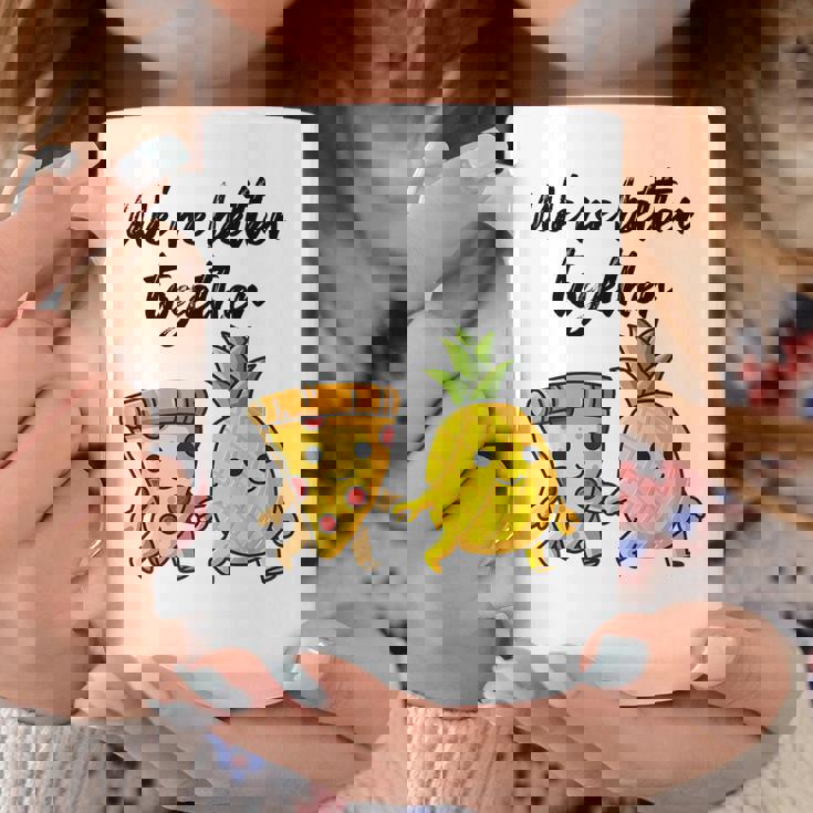 ピザハワイパイナップルピザイートピザ＆パイナップル コーヒーマグ 面白い贈り物