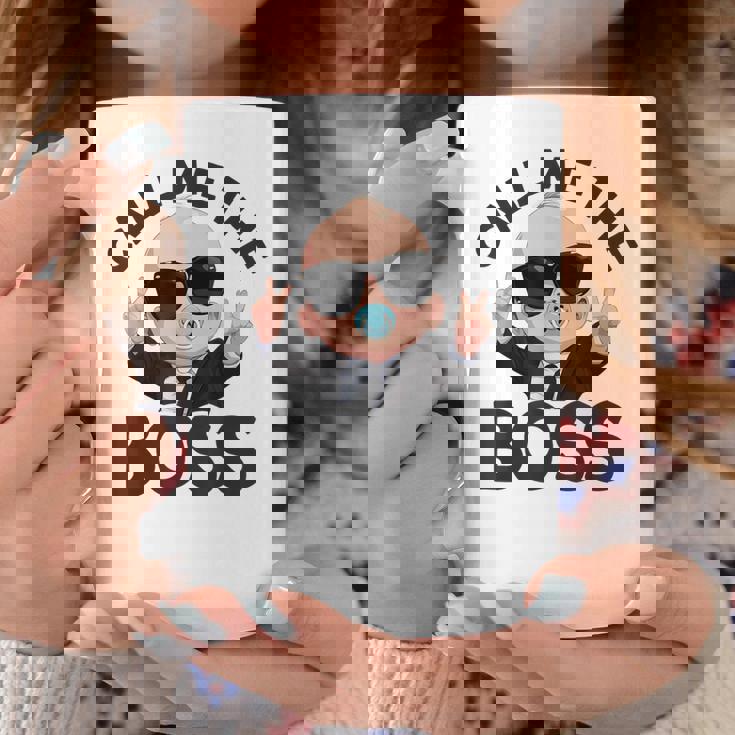 ベイビー・ボス「コール・ミー・ボス」ライク・ア・ボス・キッズ コーヒーマグ 面白い贈り物