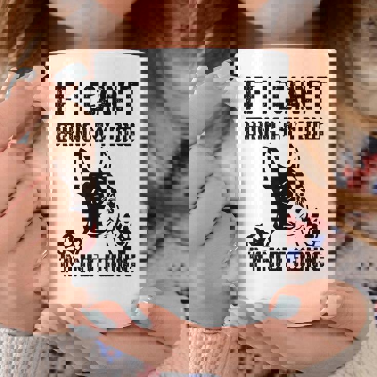 ボストンテリア 犬を連れてこられないなら行かない コーヒーマグ 面白い贈り物