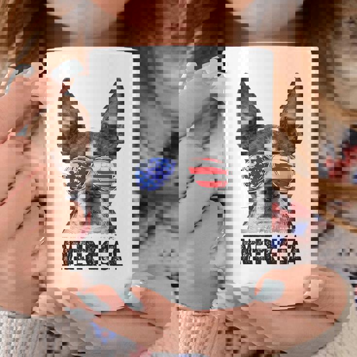 ボストン・テリア 7月4日 メリカ メンズ レディース アメリカ国旗 コーヒーマグ 面白い贈り物