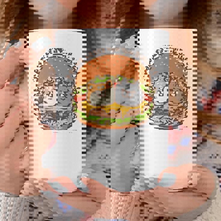 ボンレス犬とボンレス猫 ハンバーガー コーヒーマグ 面白い贈り物