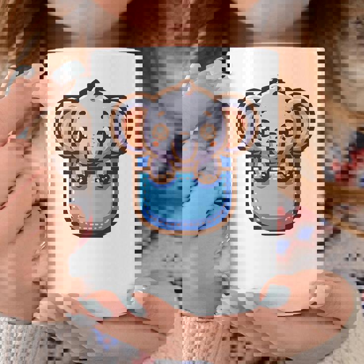 ポケットに入ったかわいい象 コーヒーマグ 面白い贈り物