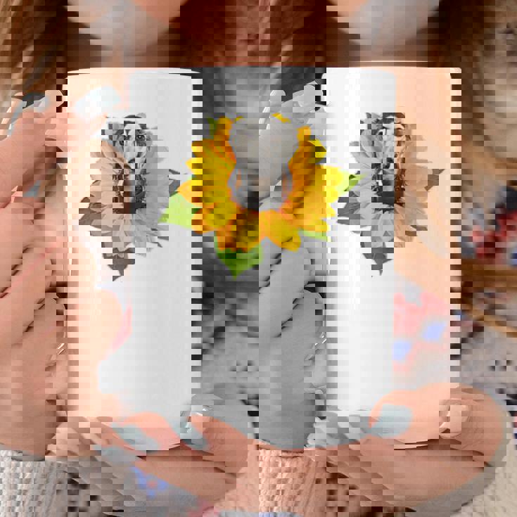 ポケットの中の犬 花 サルーキ コーヒーマグ 面白い贈り物