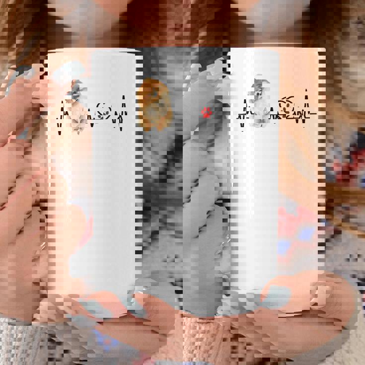 ポメラニアン Ekg ハートビートハートライン 肉球プリント コーヒーマグ 面白い贈り物