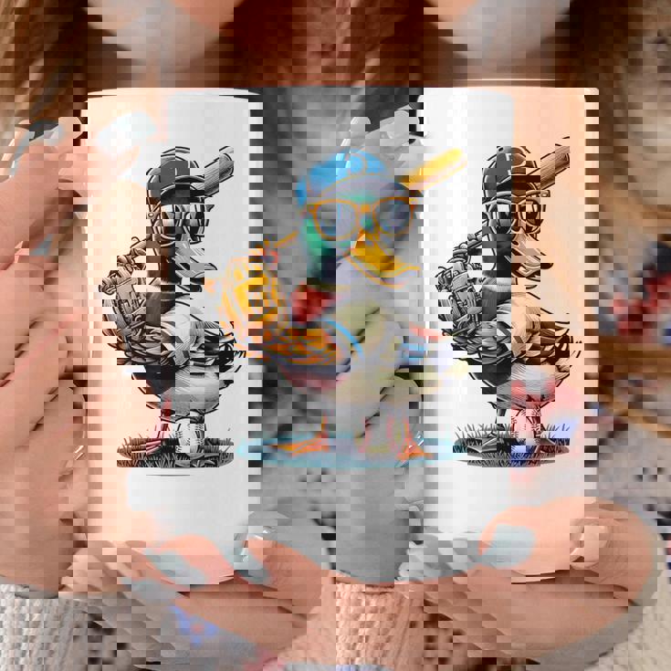 マガモのアヒル 野球愛好家 アヒル 野球 コーヒーマグ 面白い贈り物