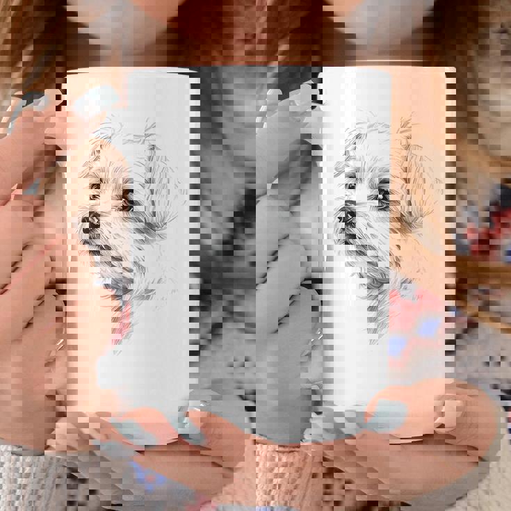 マルチーズ 犬 グラフィック ペット アートワーク マルチーズ コーヒーマグ 面白い贈り物