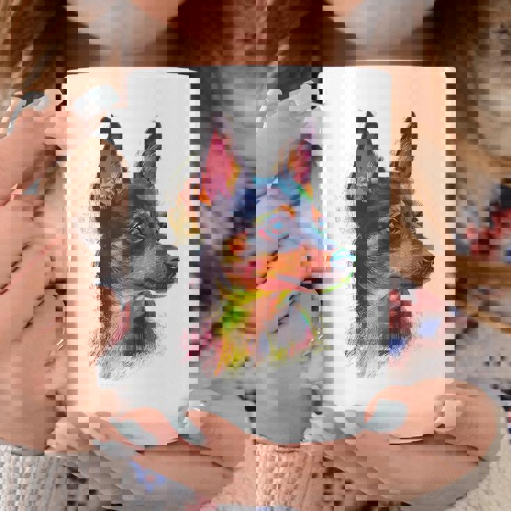 ミニチュア ピンシャー 犬 ペット アート カラフル ミニチュア ピンシャー コーヒーマグ 面白い贈り物