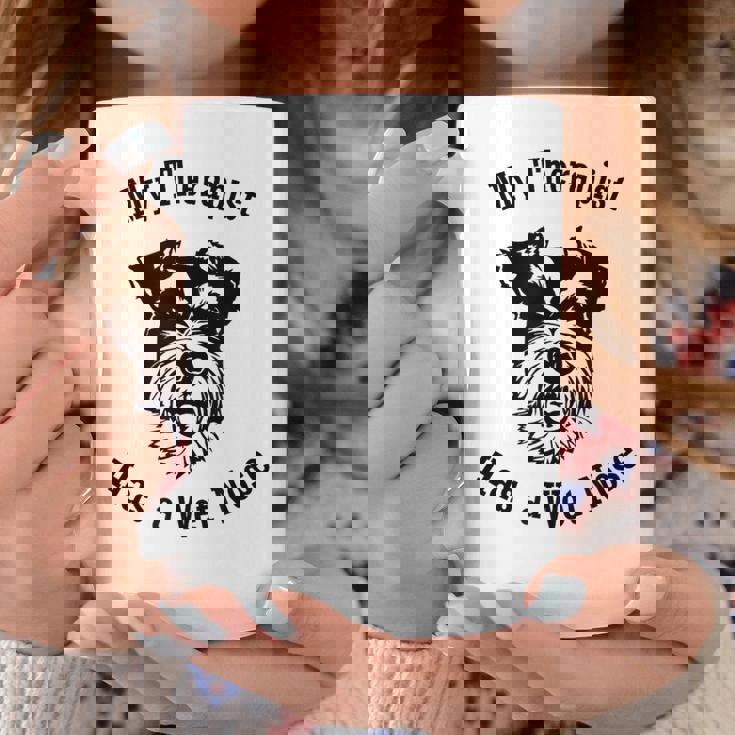 ミニチュアシュナウザー 私のセラピストは鼻が濡れています コーヒーマグ 面白い贈り物