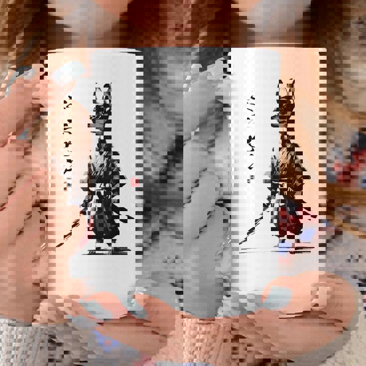 ミニチュアピンシャー 侍戦士 日本の浮世絵 アートドッグ コーヒーマグ 面白い贈り物