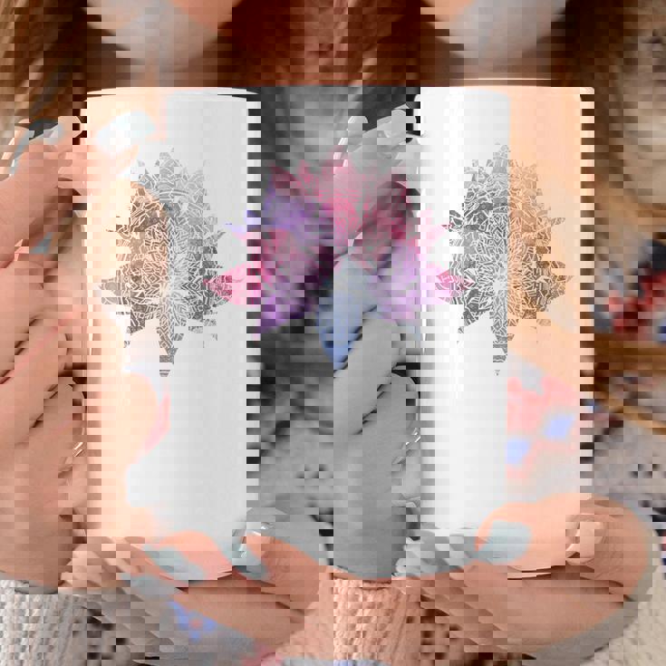 ヨガ 瞑想 カラフル ボーホー ロータス 曼荼羅 蓮の花 コーヒーマグ 面白い贈り物