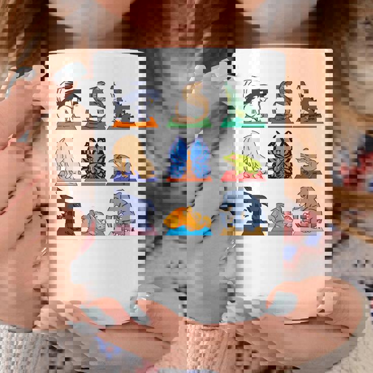 ヨガ動物のポジション 長袖tシャツ コーヒーマグ 面白い贈り物