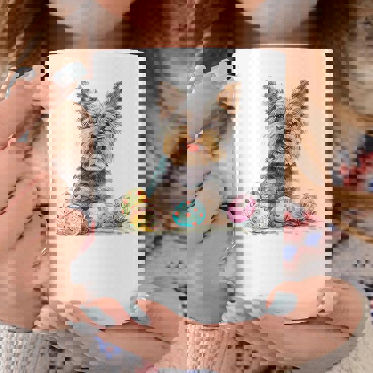 ヨーキー ヨークシャーテリア 犬種 ハッピーイースター メンズ レディース コーヒーマグ 面白い贈り物