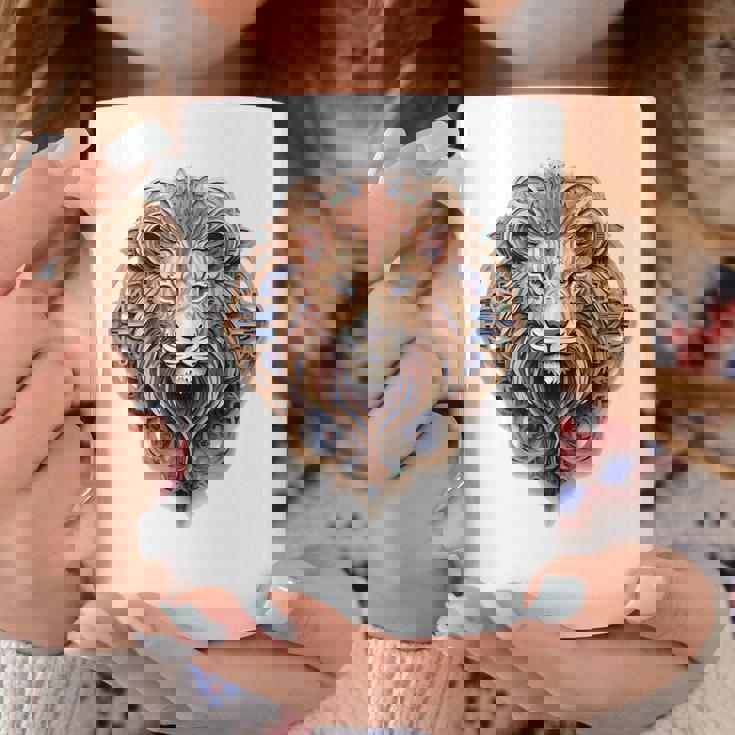 ライオン 動物 彫刻 動物園 抽象芸術 絵画 ライオン コーヒーマグ 面白い贈り物