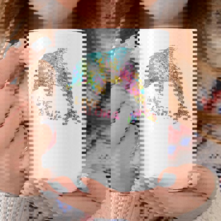 ライブ アロハ イルカ グラフィック コーヒーマグ 面白い贈り物