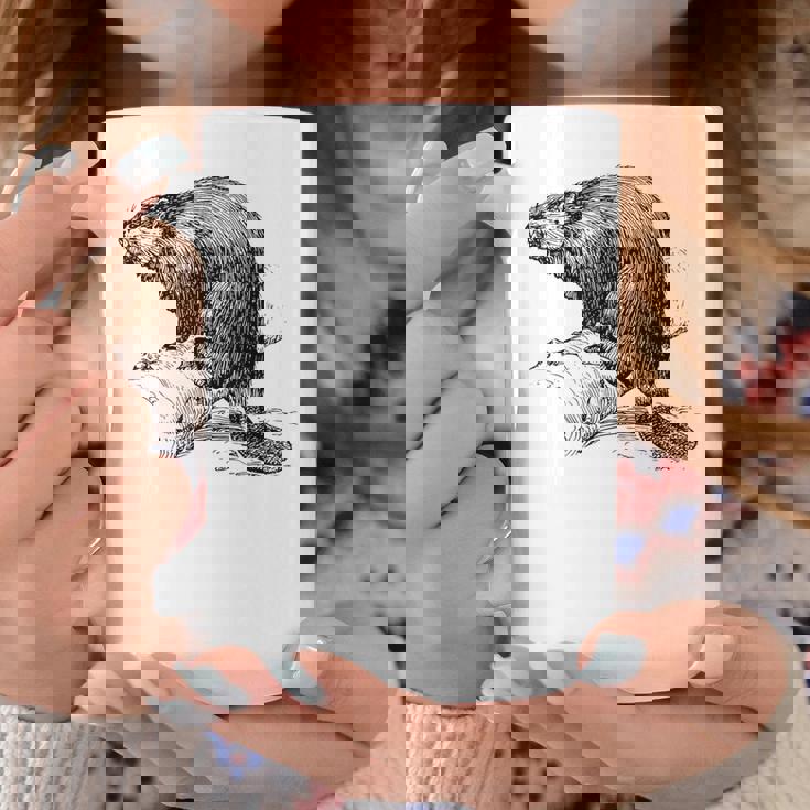 リアルなビーバースケッチ コーヒーマグ 面白い贈り物