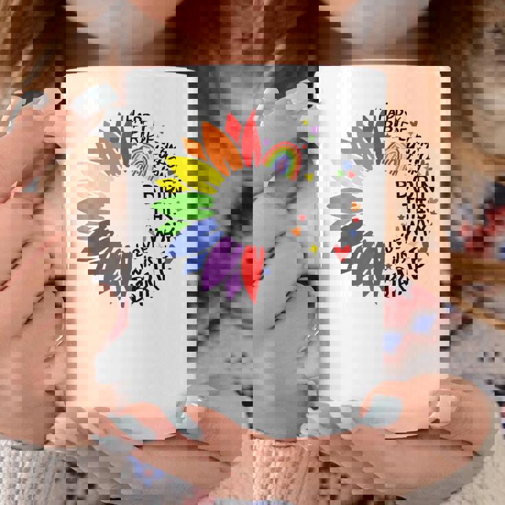 レインボー ヒマワリ ハッピー プライド コーヒーマグ 面白い贈り物