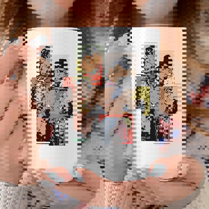 レトロコミックキス、コラージュ、ビンテージポップアートキスコミックスタイル 長袖tシャツ コーヒーマグ 面白い贈り物