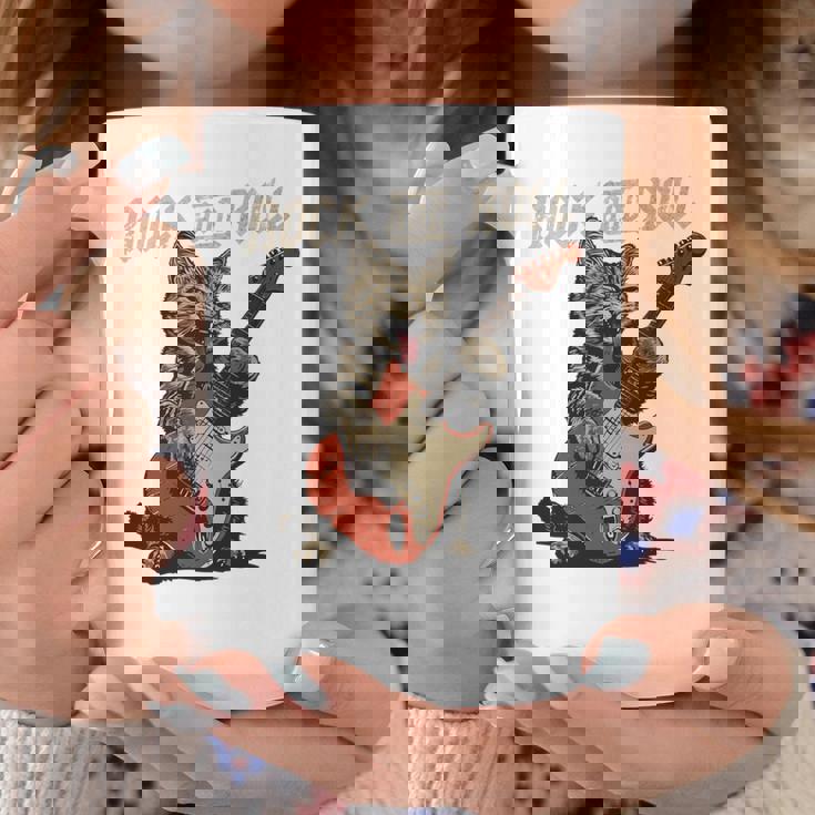 ロックンロール ギター 猫 ビンテージ Rock ギタリスト 猫 長袖tシャツ コーヒーマグ 面白い贈り物