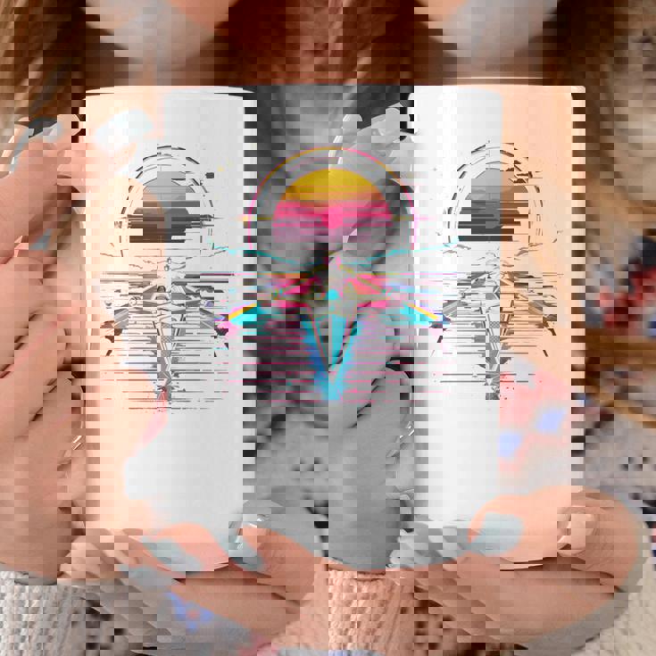 ローイング レトロウェーブ スカーリング 長袖tシャツ コーヒーマグ 面白い贈り物