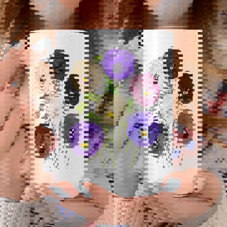 ヴィンテージ パンジー 花 ガーデニング パンジー 恋人 コーヒーマグ 面白い贈り物