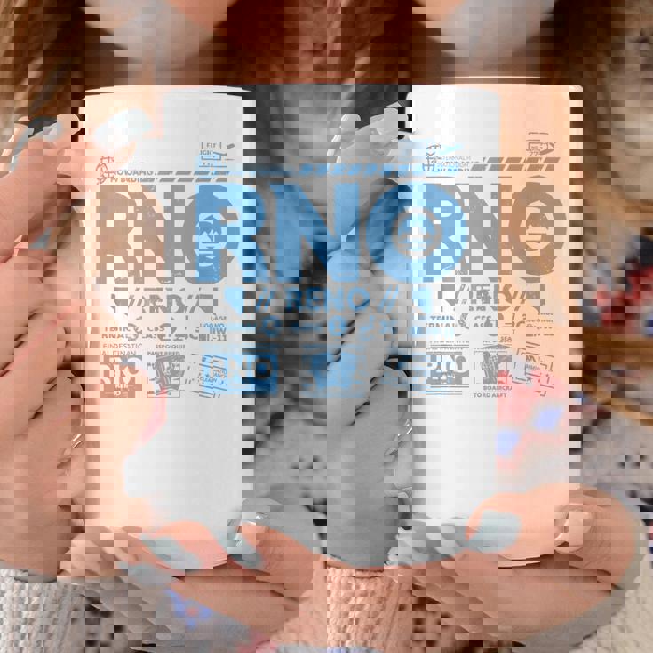 ヴィンテージ リノ Rno 空港コード トラベル デイ レトロ タグ ネバダ コーヒーマグ 面白い贈り物