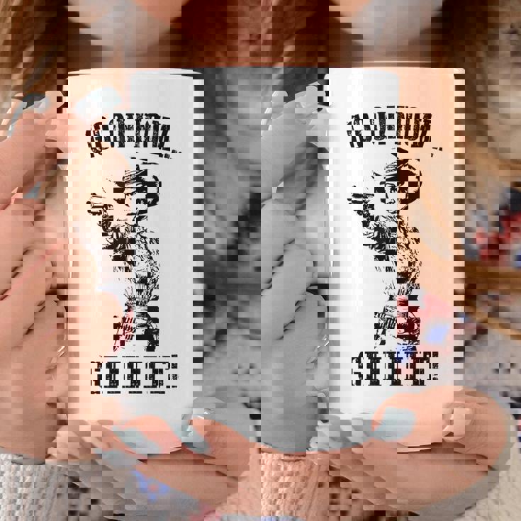 ヴィンテージカウガールシャツ Go On Git ウエスタンカウガール コーヒーマグ 面白い贈り物