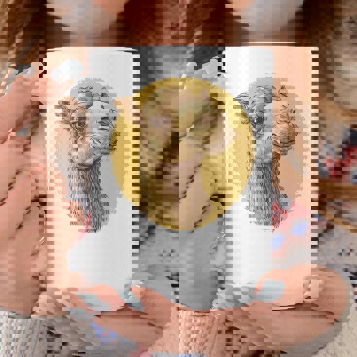 ヴィンテージラクダのイラスト 長袖tシャツ コーヒーマグ 面白い贈り物