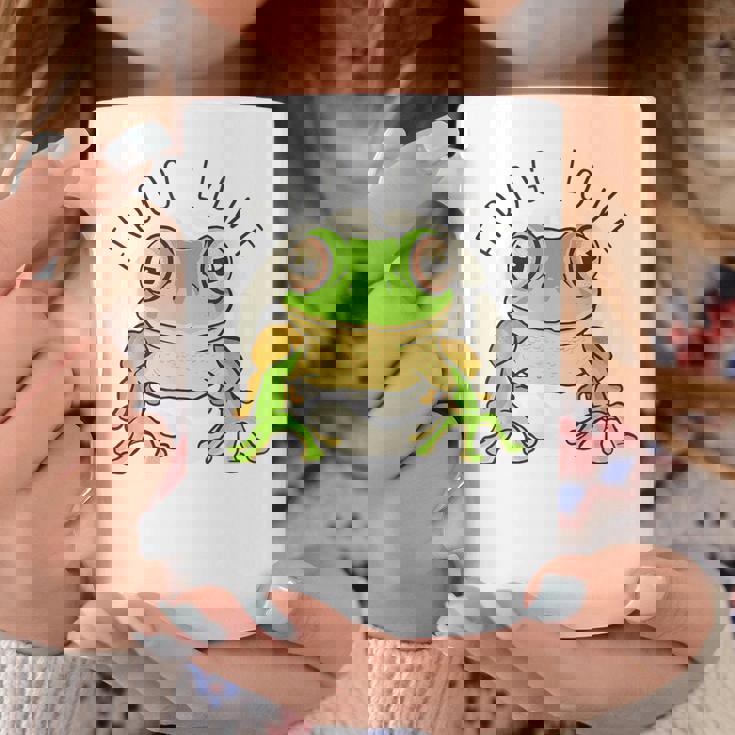 両生類の友達 恋人デザイン グリーンフロッグ コーヒーマグ 面白い贈り物