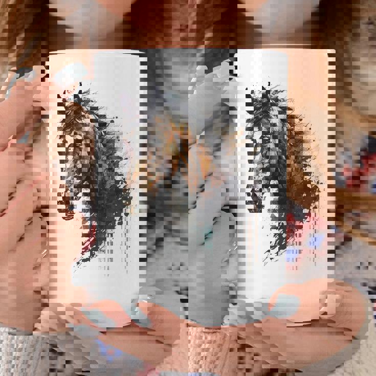 乗馬アート アニマルプリント 馬モチーフ 馬 コーヒーマグ 面白い贈り物