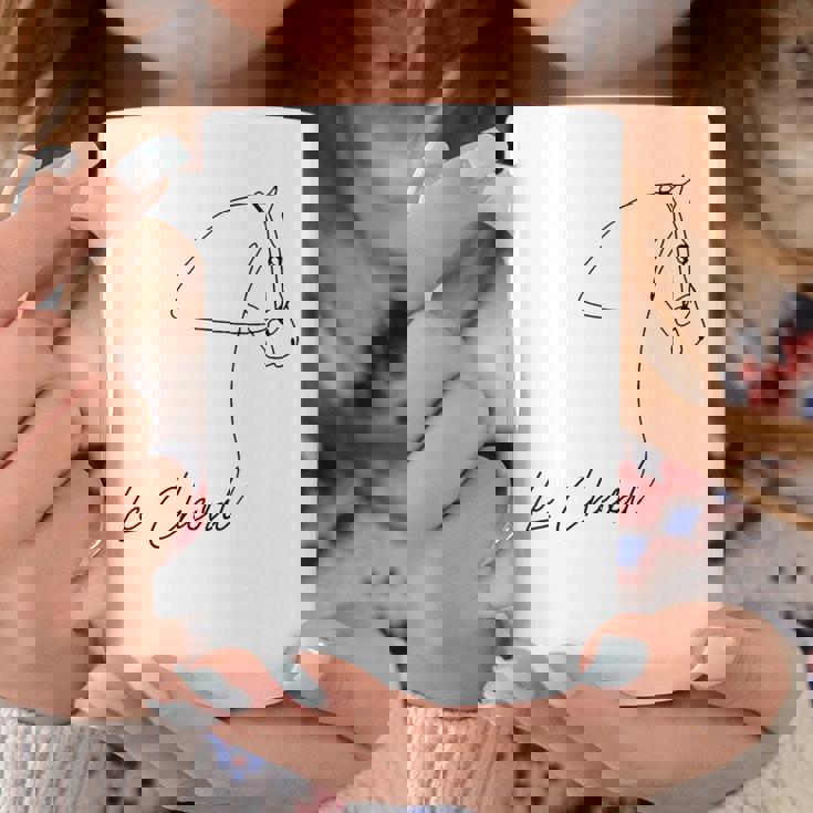 乗馬用シャツ フランス語の言葉 Le Cheval コーヒーマグ 面白い贈り物