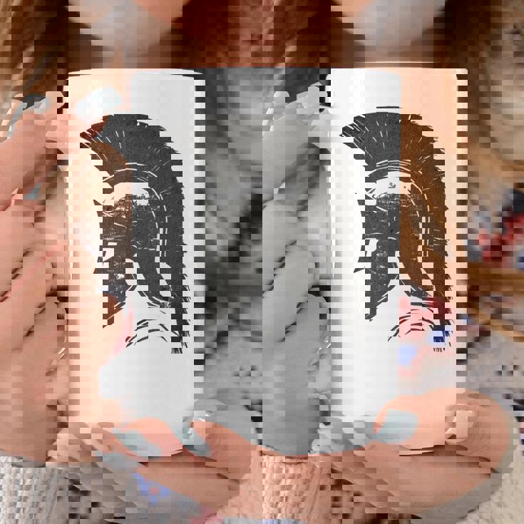 古代戦士ギリシャローマスパルタ兵士ヘルメットグラフィック コーヒーマグ 面白い贈り物