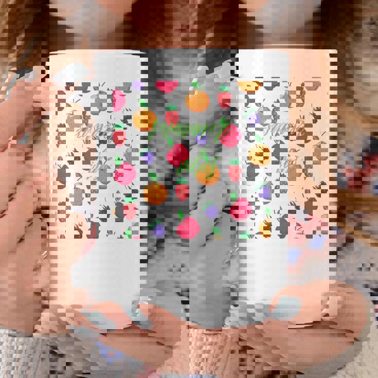 夏の雰囲気、フルーツ好き、夏のフルーツ、シトラスディライト 長袖tシャツ コーヒーマグ 面白い贈り物