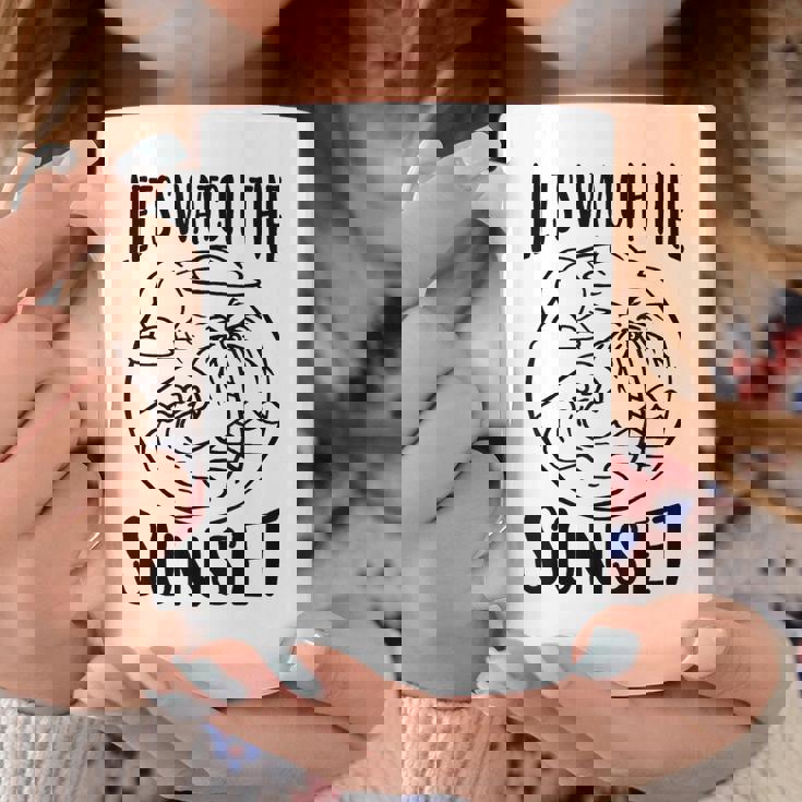 夕日を眺めてみよう コーヒーマグ 面白い贈り物