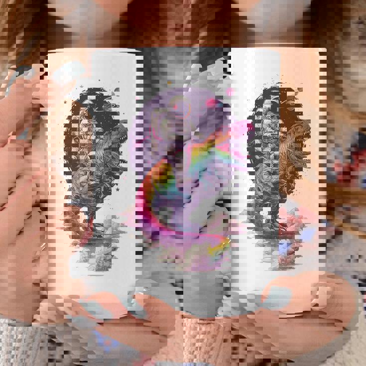 宇宙飛行士tレックス 恐竜 宇宙人 宇宙人 惑星 銀河 コーヒーマグ 面白い贈り物