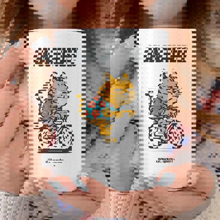 尼崎を走るチャリ猫 コーヒーマグ 面白い贈り物