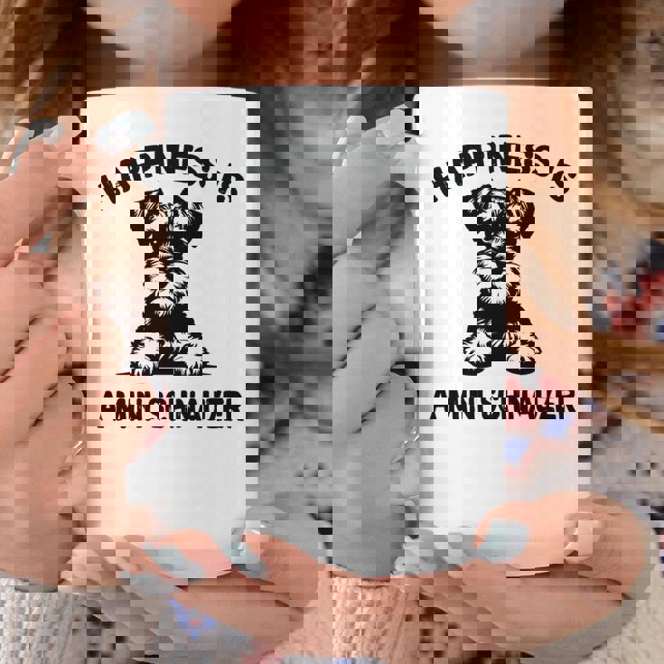 幸せはミニシュナウザー 長袖tシャツ コーヒーマグ 面白い贈り物