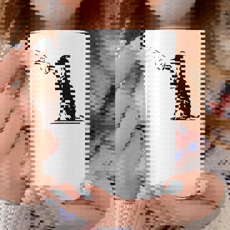 手を持つかわいいウィペット、ウィペットのママ コーヒーマグ 面白い贈り物