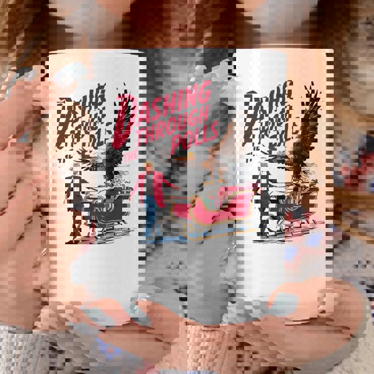 投票を駆け抜ける 面白い選挙結果 トランプ クリスマス コーヒーマグ 面白い贈り物