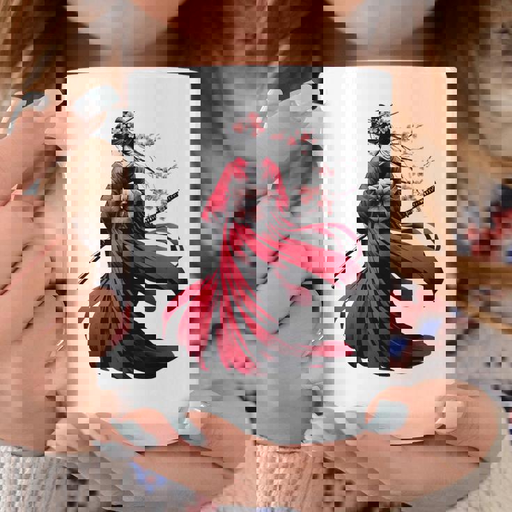 日本のサムライ フローラルウォリアーフラワー 桜 コーヒーマグ 面白い贈り物