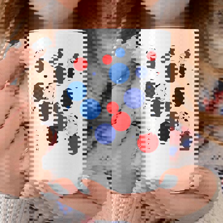 日本の野鳥 シマエナガ 赤 青 ドット 丸 水玉 関西 イベント 家族 お揃い コーヒーマグ 面白い贈り物