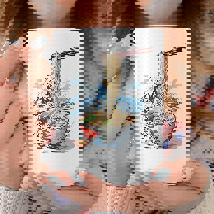 日本の麺スープ ラーメン 浮世絵 日本波 ヴィンテージ コーヒーマグ 面白い贈り物