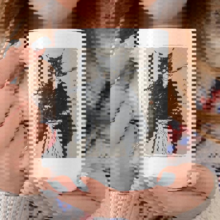 日本美術 猫 忍者 浮世絵 アニメ風 侍猫 長袖tシャツ コーヒーマグ 面白い贈り物