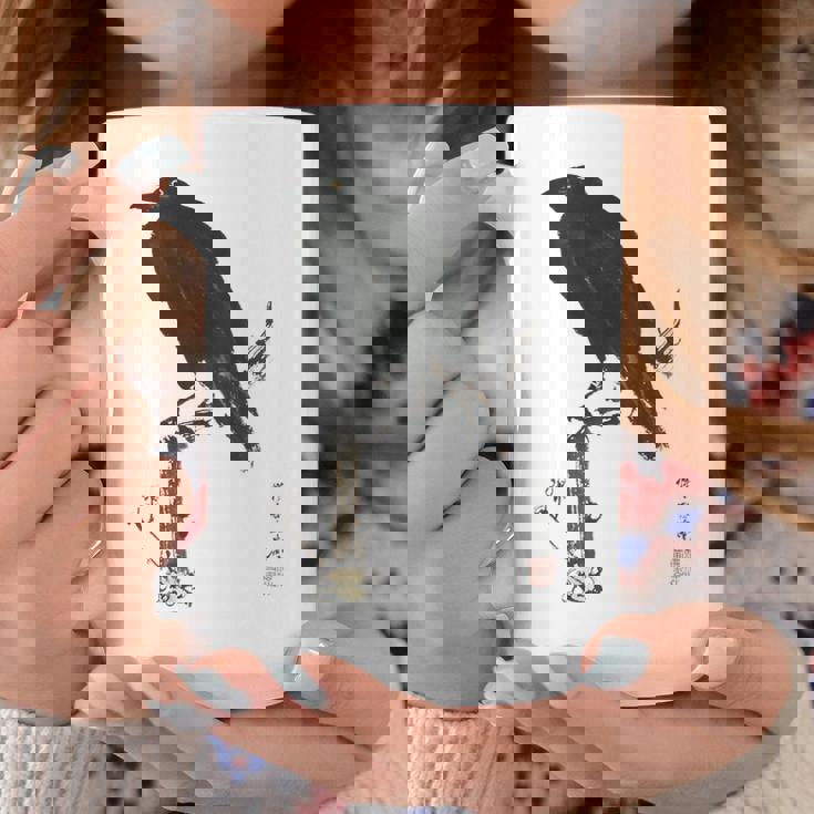 日本美術、浮世絵、河鍋暁斎、カラス 、レトロ、日本文化 コーヒーマグ 面白い贈り物