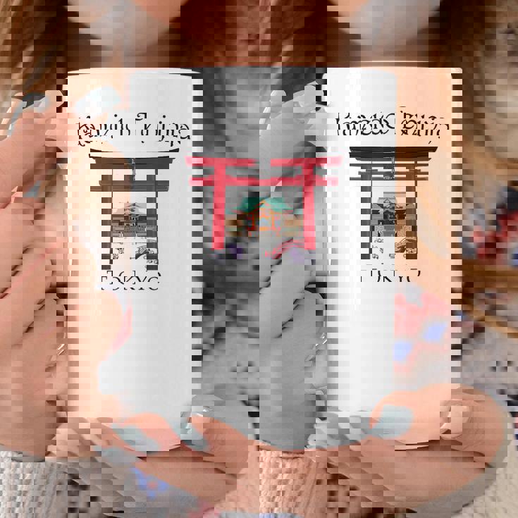 東京、手描き亀戸天神社、東京実業社、日本 コーヒーマグ 面白い贈り物