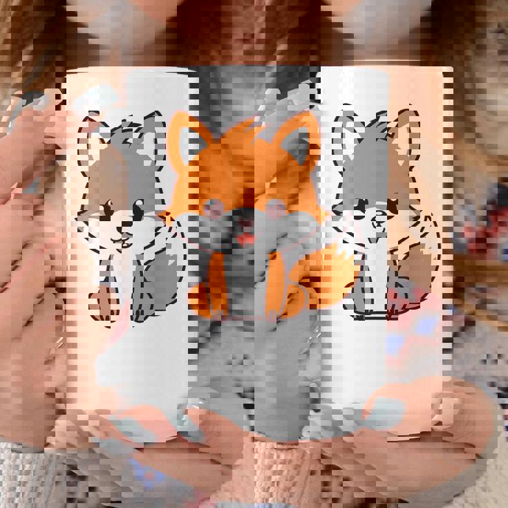 森のかわいい面白いキツネの子動物は小さなキツネが大好きです コーヒーマグ 面白い贈り物