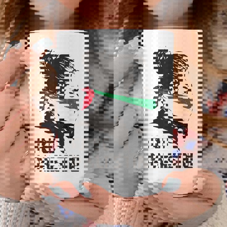 無料パレスチナ国旗 ガザの終わり占領 パレスチナ語 コーヒーマグ 面白い贈り物