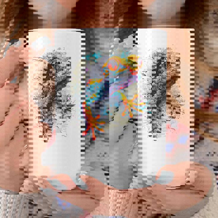 爬虫類とカラフルなヤモリ コーヒーマグ 面白い贈り物