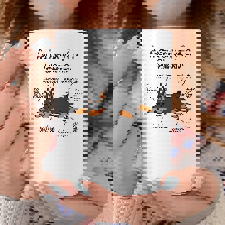 犬の解剖学ドーベルマン犬 長袖tシャツ コーヒーマグ 面白い贈り物