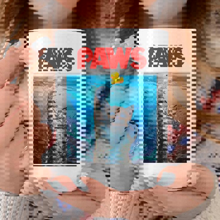 猫 ねこ 海 Paws アヒル コーヒーマグ 面白い贈り物