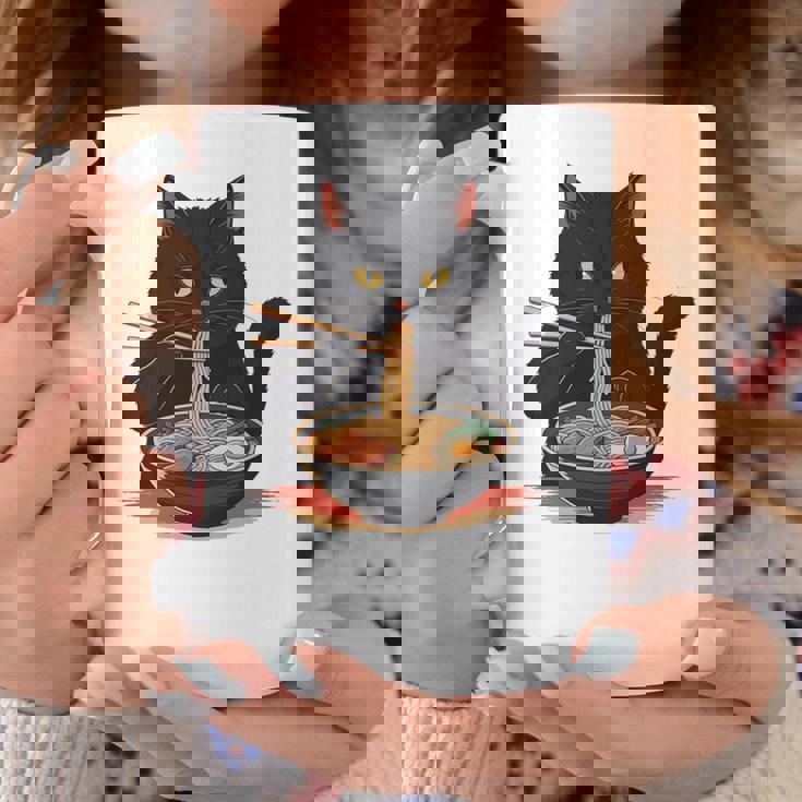 猫 ラーメン グラフィック 日本語 カワイイ アニメ 面白い ラーメン 猫 長袖tシャツ コーヒーマグ 面白い贈り物